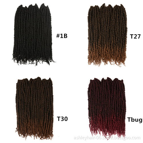 Pre-twisted 18inch Passion Twist Crochet Hair Kanekalon Braiding Hair Wholesale Passion Twist Hair Crochets Braid